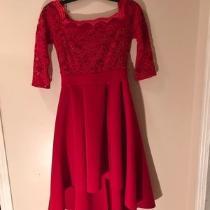 I am selling  a red prom dress.